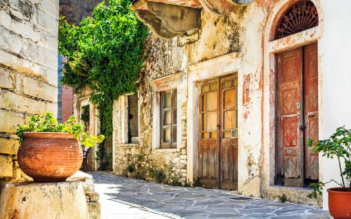 The mountainous villages of Naxos